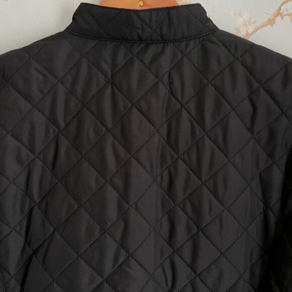 Lauren Ralph Lauren Women Quilted Jacket Size S Black Moto Preppy Old Money City - Picture 5 of 8